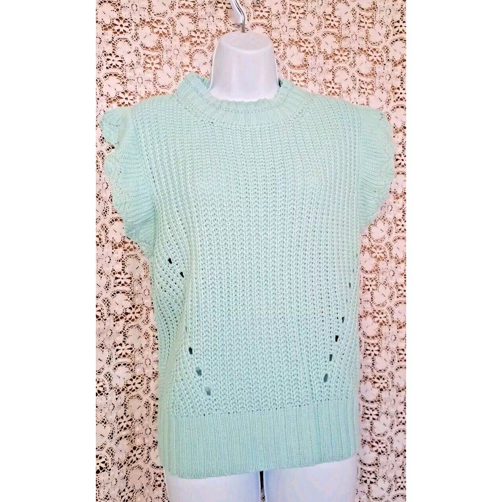 Sew In Love Sweater Vest Size Small Mint Green Preppy ‎ Cottage Core Grandma
